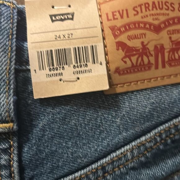 Levi's Super High Rise 24x27 Ribcage Ankle Straight Jean in  Feeling Seen - Picture 7 of 7